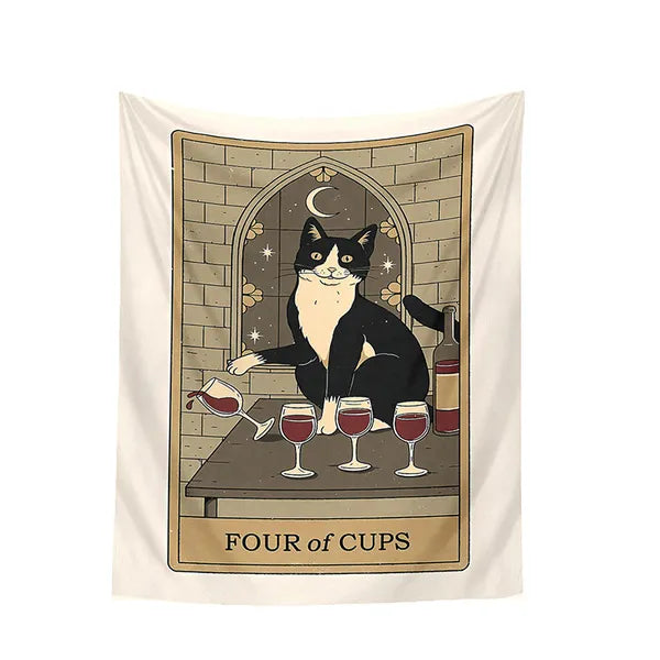 Cat Style Tarot Deck Tapestry/Bohemian Wall Decor-11 Styles,Wall Tapestry,The Gift Dimension