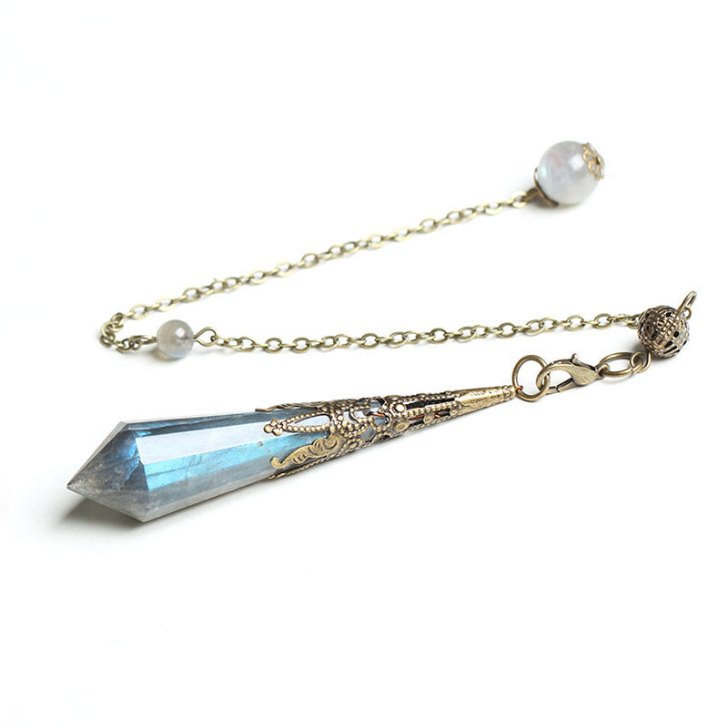 Natural Crystal Pendulum for Divination / Altar Accessory