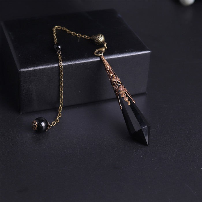 Natural Crystal Pendulum for Divination / Altar Accessory