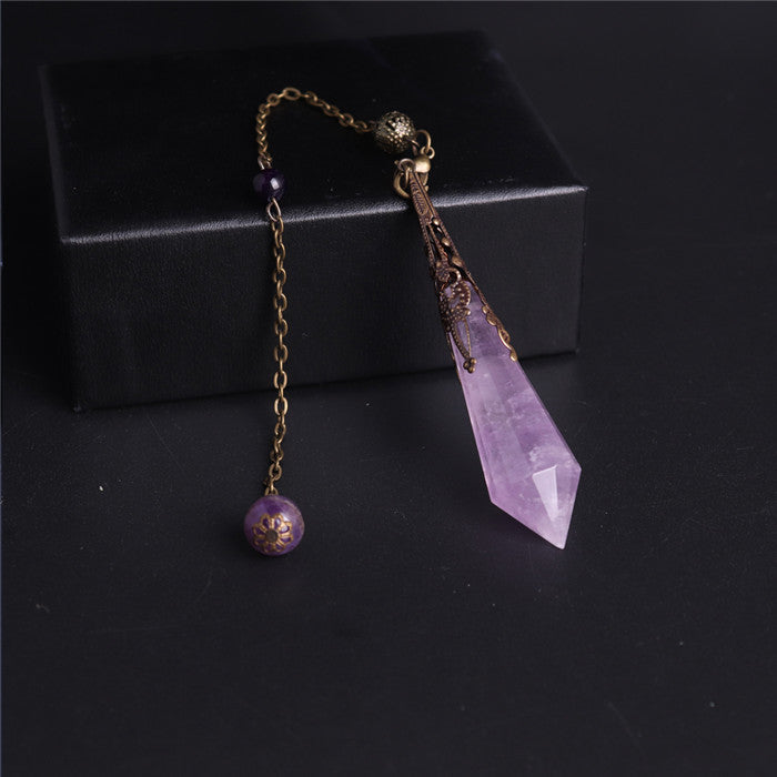 Natural Crystal Pendulum for Divination / Altar Accessory
