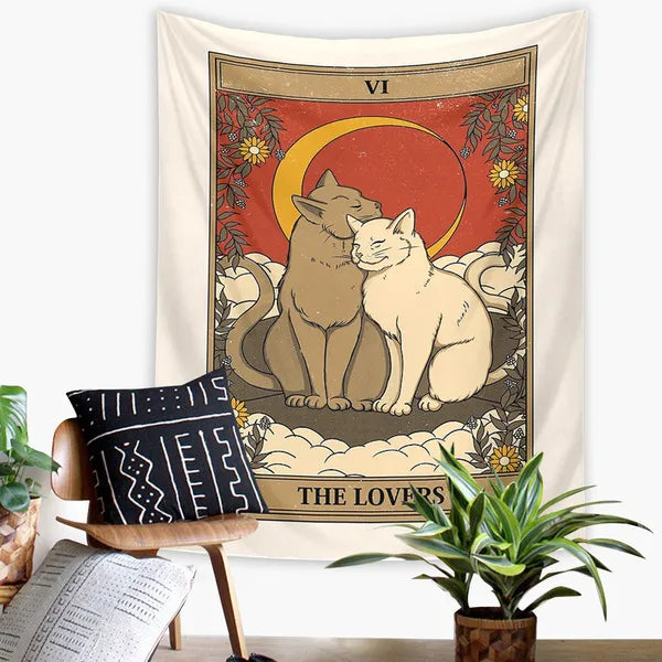 Cat Style Tarot Deck Tapestry/Bohemian Wall Decor-11 Styles,Wall Tapestry,The Gift Dimension
