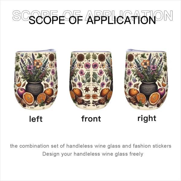 Vintage Herbs & Botanicals Wine Tumbler,,The Gift Dimension