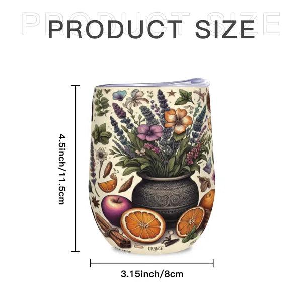 Vintage Herbs & Botanicals Wine Tumbler,,The Gift Dimension