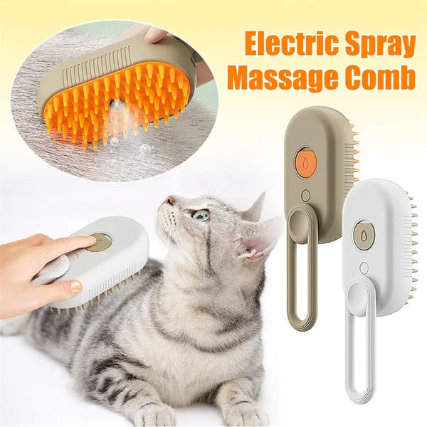 Cat/Dog Steam Brush 3 In 1 Electric Pet Hair Brushes- For Massage, Grooming, Comb, Hair Removal,Pet Grooming Brush,The Gift Dimension