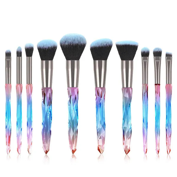 Geometric Ombre Makeup Brush-10 piece set,Makeup Brush Set,The Gift Dimension