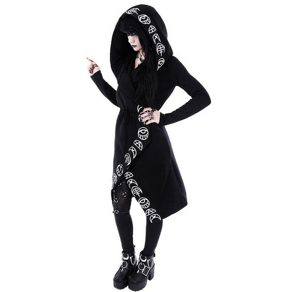 Long Gothic Hoodie Photo Side shot