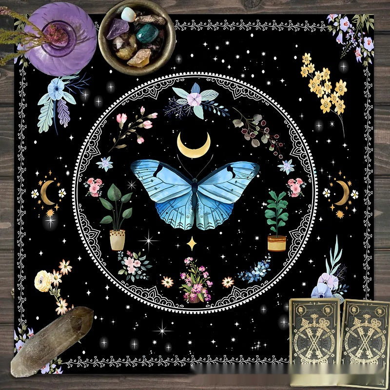 Decorative Altar Cloth in Flower Butterfly Moon Tablecloth Altar