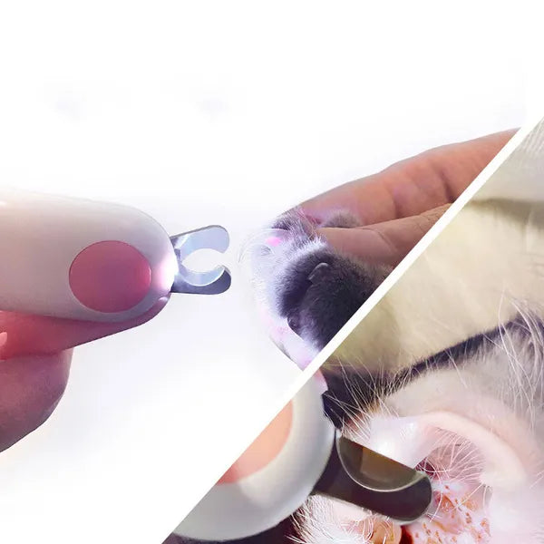 LED Illuminating Mini Dog/Cat Nail Trimmer- Lights up Wick in Nail !,Pet Grooming Tools,The Gift Dimension