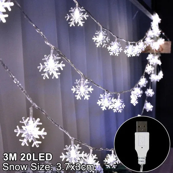 Snowflakes LED Christmas Lights,,The Gift Dimension