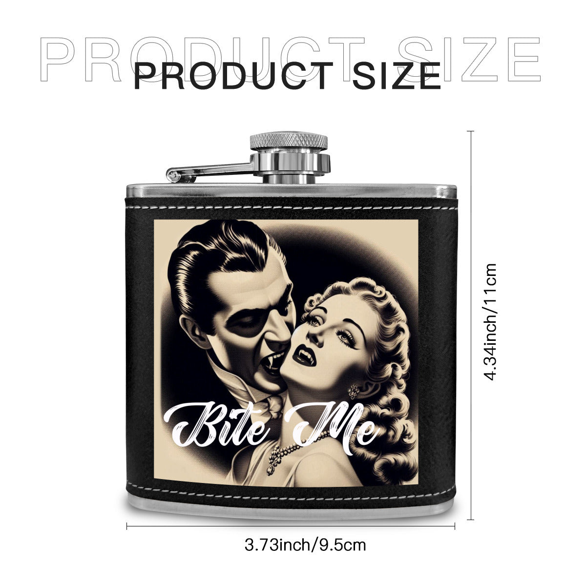 1940 Style Vampire "Bite Me" Flask. - The Gift Dimension
