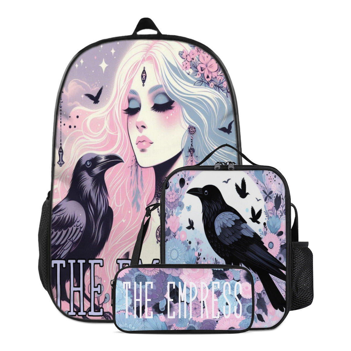 The Empress and Raven Tarot card Backpack lunch bag and pencil case 3 piece set The Empress & The Raven / One Size 4d5b72-2.myshopify.com