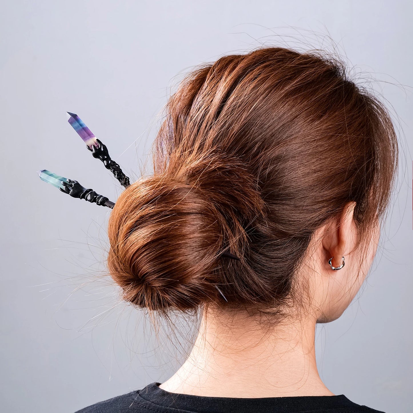 Mystical Crystal Hair Pins - Gothic Witch Accessories-Natural Crystal