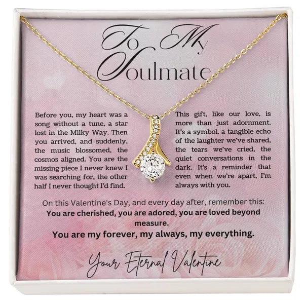 For my Soulmate, Valentine's Day Alluring Beauty Tear Drop Necklace in 14K white gold, 18k yellow gold finishes. Style 1.,Pendant Necklace,The Gift Dimension