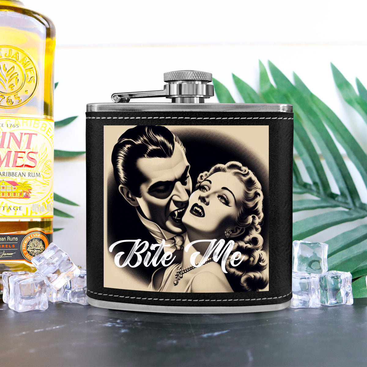 1940 Style Vampire "Bite Me" Flask. - The Gift Dimension