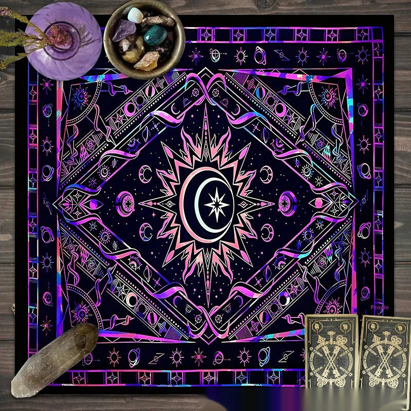 Decorative Altar Cloth in Flower Butterfly Moon Tablecloth Altar