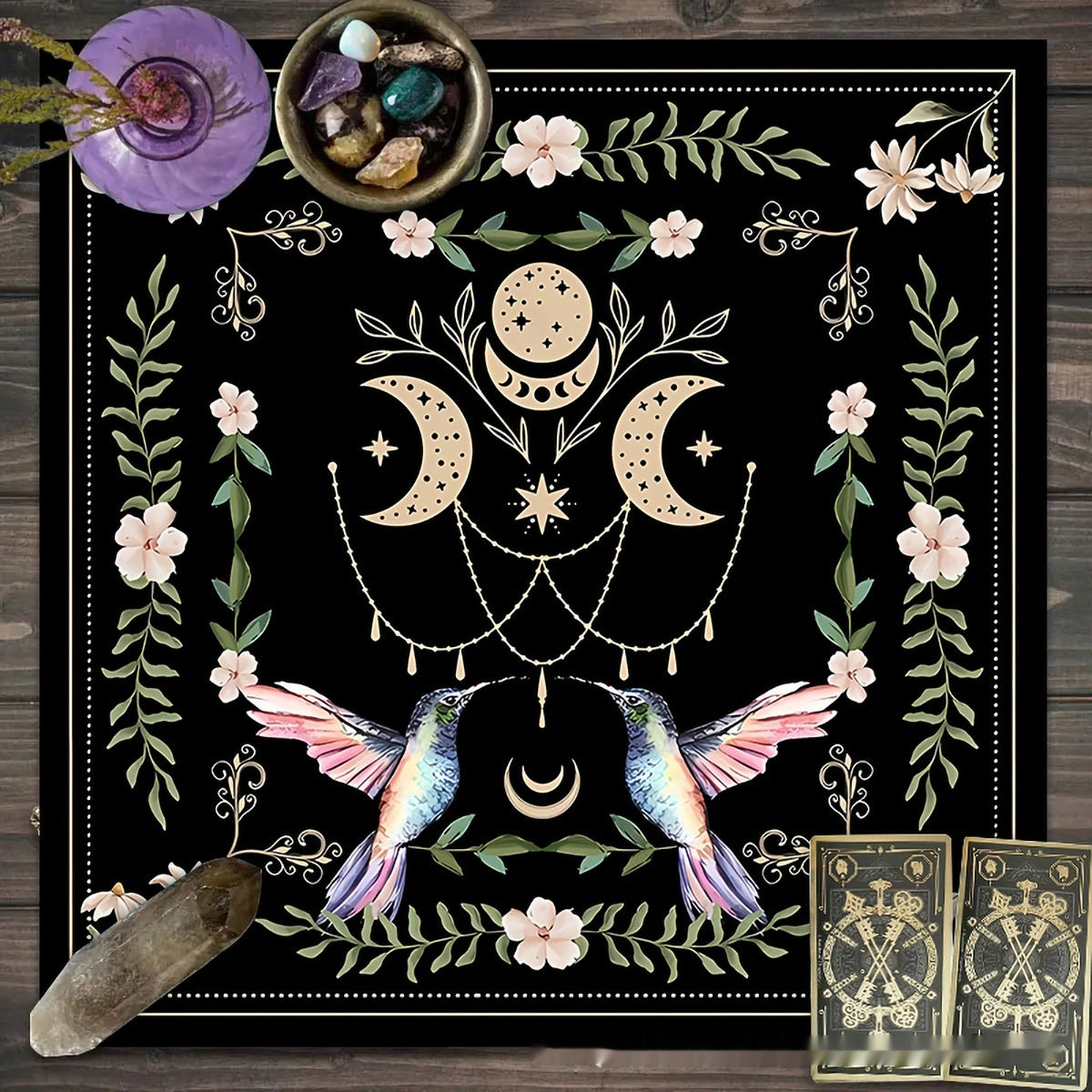 Decorative Altar Cloth in Flower Butterfly Moon Tablecloth Altar