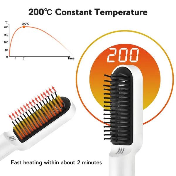 Wireless Heating Hair Styling Comb,,The Gift Dimension