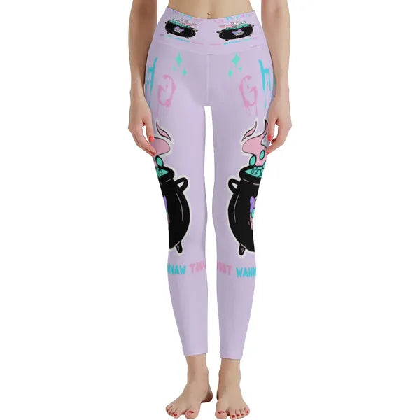 Ghouls Just Wanna Have Fun Halloween- Yoga Pants- In LILAC,Yoga Pants,The Gift Dimension