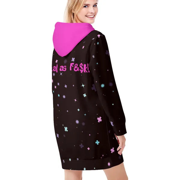 Magical as F@&k! Crystal Unicorn-Pegasus Sweatshirt Dress-Available in multiple color options in S-XXL,,The Gift Dimension