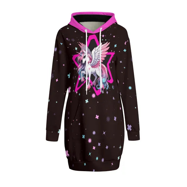 Magical as F@&k! Crystal Unicorn-Pegasus Sweatshirt Dress-Available in multiple color options in S-XXL,,The Gift Dimension