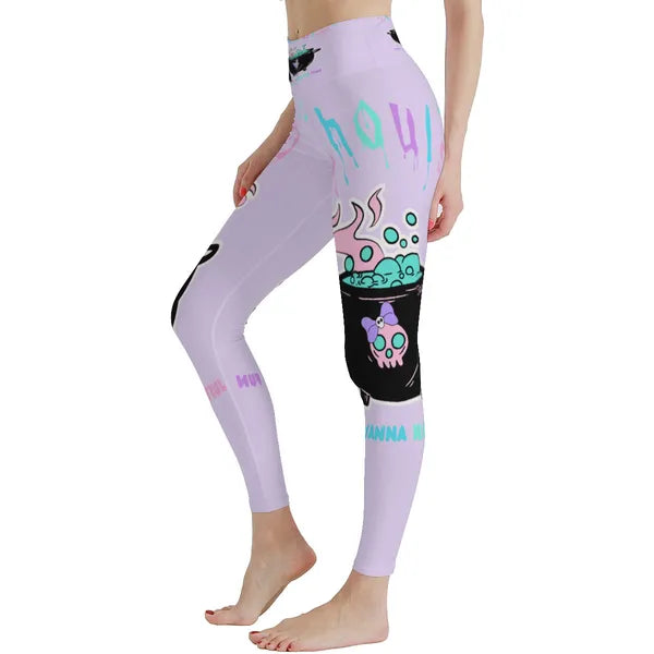 Ghouls Just Wanna Have Fun Halloween- Yoga Pants- In LILAC,Yoga Pants,The Gift Dimension