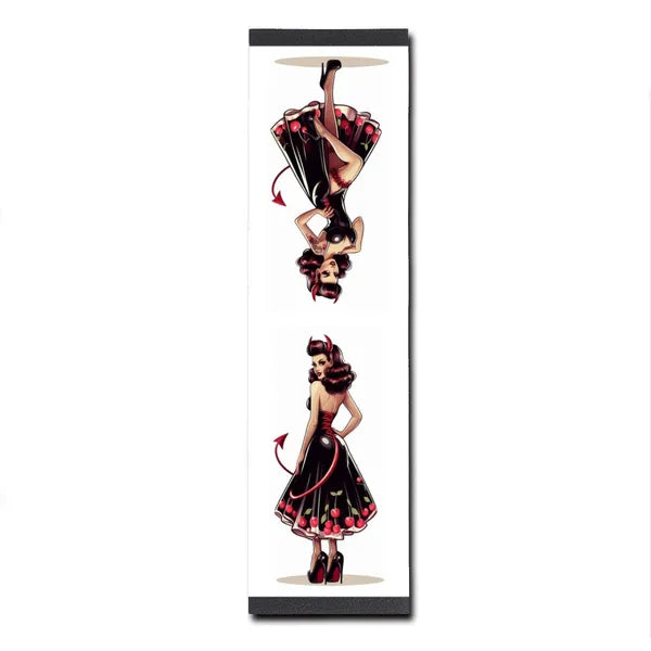 Rockabilly Temptress Skateboard Grip Tape Design on white Grip tape. Fits most size boards.,Grip Tape,The Gift Dimension