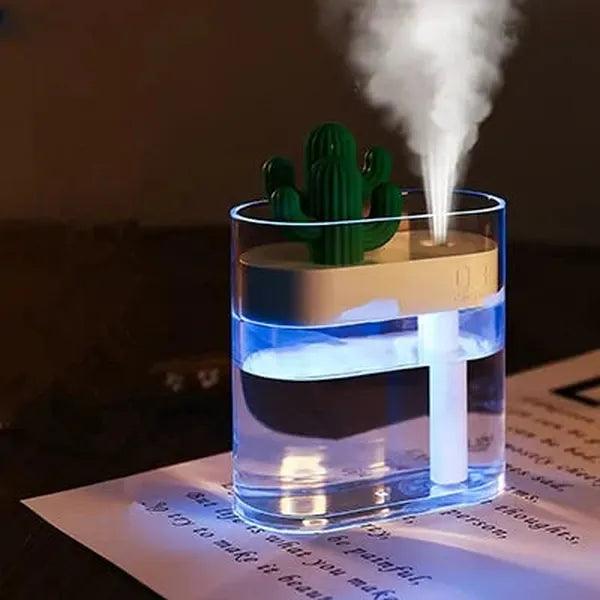 USB Ultrasonic Cactus Design Air Humidifier-Clear Light-/Essential Oil Diffuser/Aromatherapy/Purifier,,The Gift Dimension