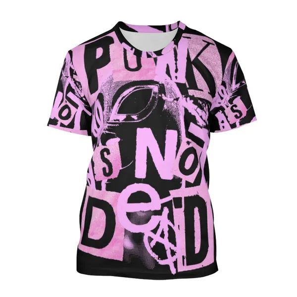 Woman's Graphic T-shirt "Punk Slogan" S-XXL,,The Gift Dimension