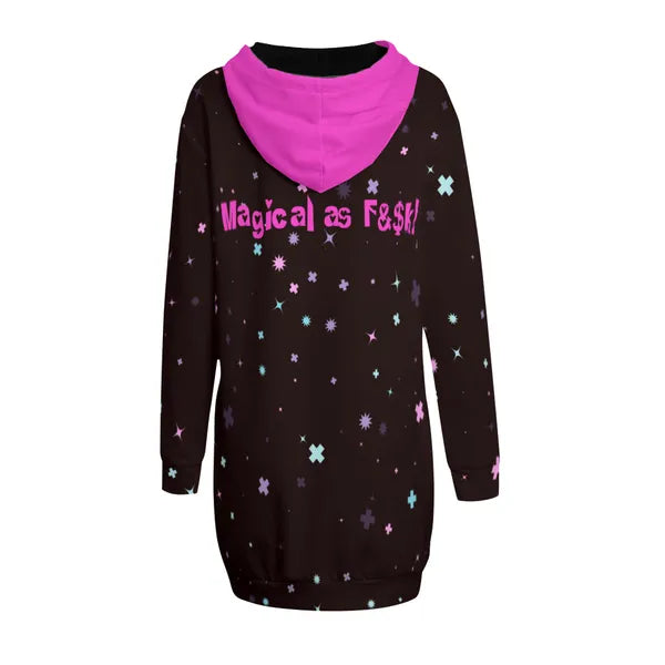 Magical as F@&k! Crystal Unicorn-Pegasus Sweatshirt Dress-Available in multiple color options in S-XXL,,The Gift Dimension
