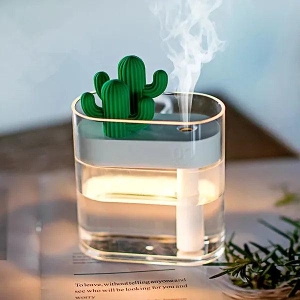 USB Ultrasonic Cactus Design Air Humidifier-Clear Light-/Essential Oil Diffuser/Aromatherapy/Purifier,,The Gift Dimension