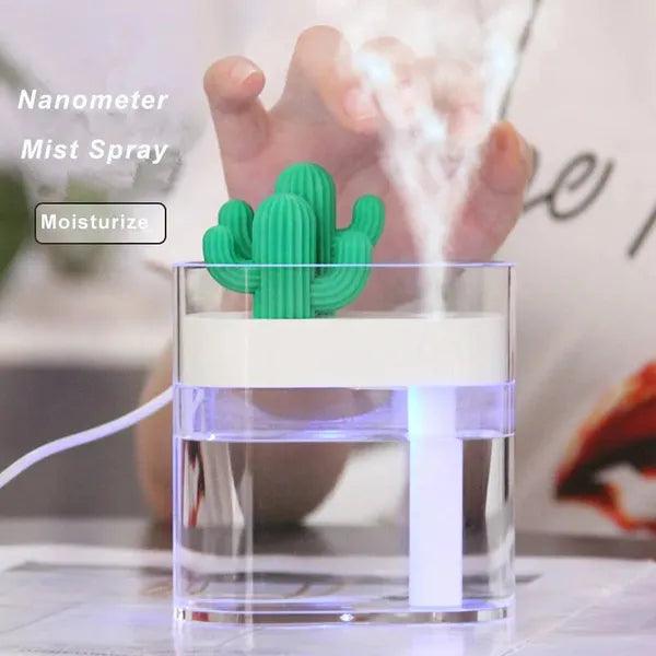 USB Ultrasonic Cactus Design Air Humidifier-Clear Light-/Essential Oil Diffuser/Aromatherapy/Purifier,,The Gift Dimension