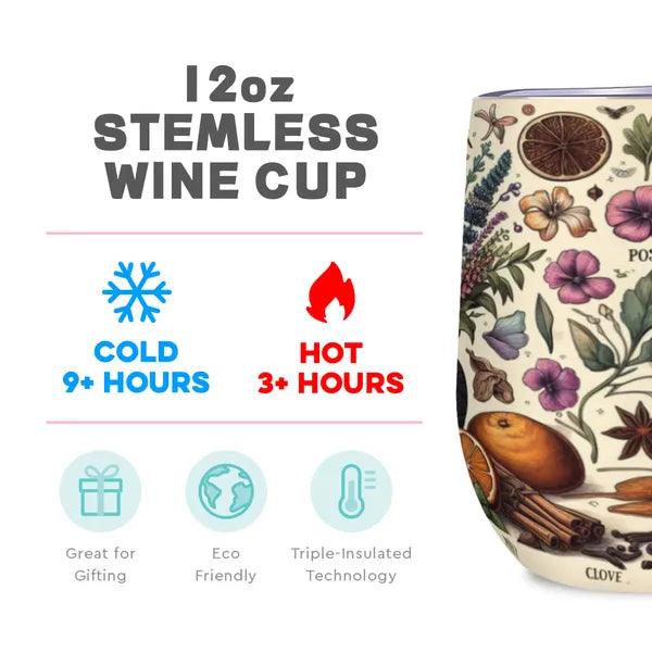 Vintage Herbs & Botanicals Wine Tumbler,,The Gift Dimension