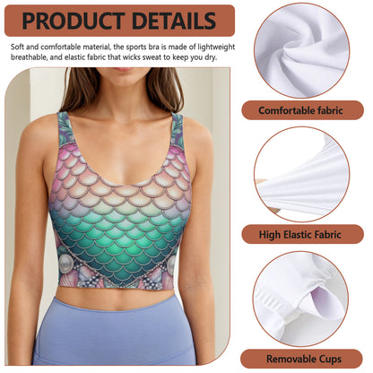 Magical Mermaid Ombre Yoga top/Sports Bra