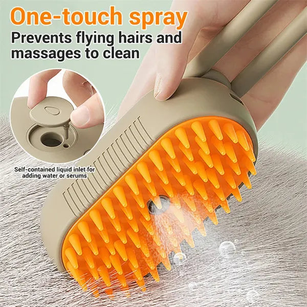 Cat/Dog Steam Brush 3 In 1 Electric Pet Hair Brushes- For Massage, Grooming, Comb, Hair Removal,Pet Grooming Brush,The Gift Dimension