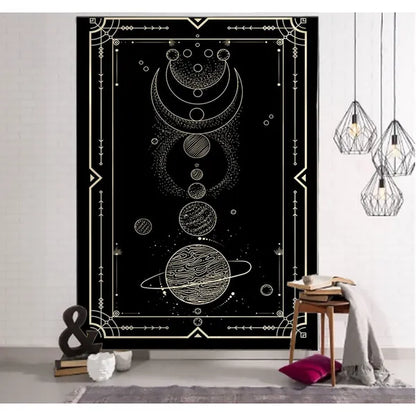 Wiccan Runic Wall Tapestry/Mystical Wall Decor,Wall Tapestry,The Gift Dimension