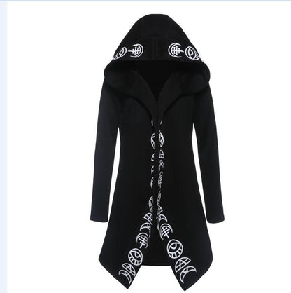 Long Gothic Hoodie photo laid flat shot