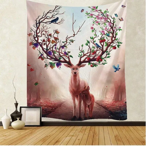 Autumn Stag Decoration Tapestry Background Cloth,,The Gift Dimension
