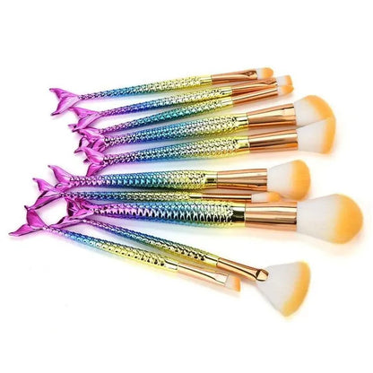 Mermaid Makeup Brushes,Makeup Brush Set,The Gift Dimension