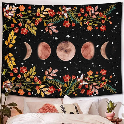 Psychedelic decorative flower wall with stars and moonlight,0,The Gift Dimension