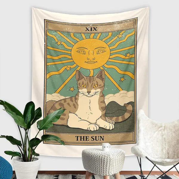 Cat Style Tarot Deck Tapestry/Bohemian Wall Decor-11 Styles,Wall Tapestry,The Gift Dimension