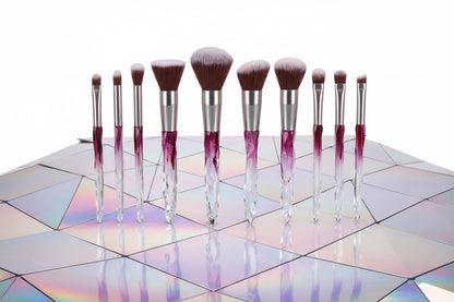 Geometric Ombre Makeup Brush-10 piece set,Makeup Brush Set,The Gift Dimension