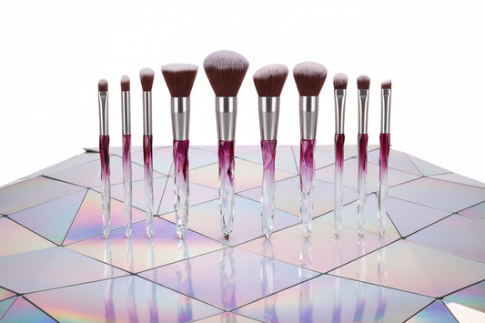 Geometric Ombre Makeup Brush-10 piece set,Makeup Brush Set,The Gift Dimension
