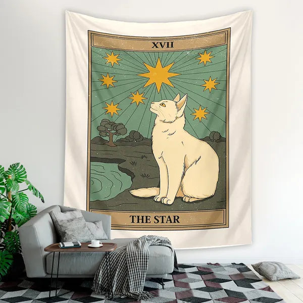 Cat Style Tarot Deck Tapestry/Bohemian Wall Decor-11 Styles,Wall Tapestry,The Gift Dimension