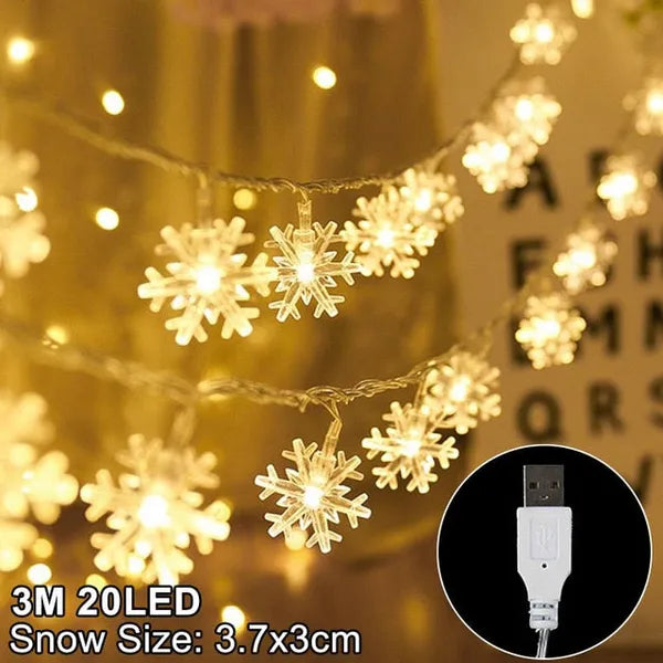 Snowflakes LED Christmas Lights,,The Gift Dimension