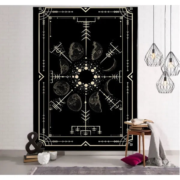 Wiccan Runic Wall Tapestry/Mystical Wall Decor,Wall Tapestry,The Gift Dimension