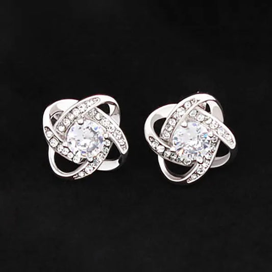 Love Knot Stud Earrings,Jewelry,The Gift Dimension