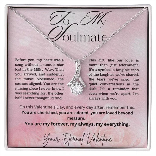 For my Soulmate, Valentine's Day Alluring Beauty Tear Drop Necklace in 14K white gold, 18k yellow gold finishes. Style 1.,Pendant Necklace,The Gift Dimension