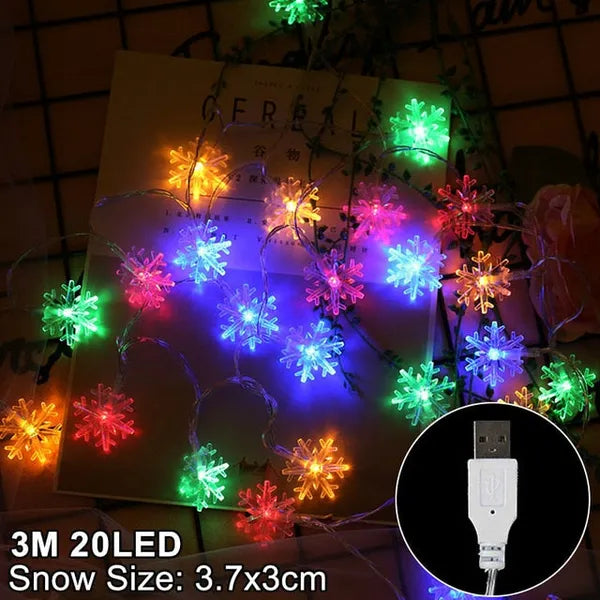 Snowflakes LED Christmas Lights,,The Gift Dimension