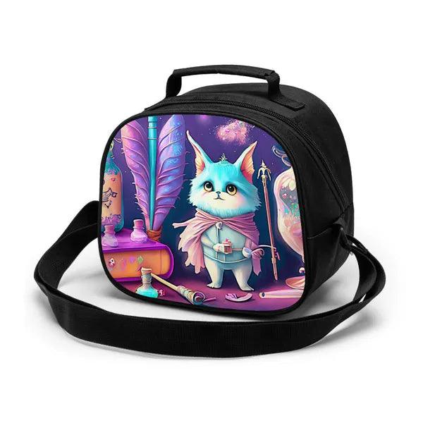 Whimsical, "Magic School" Themed, Insulated, Polyester, Large Capacity, Lunch Tote Bag, Lunch Box,Lunch Tote,The Gift Dimension