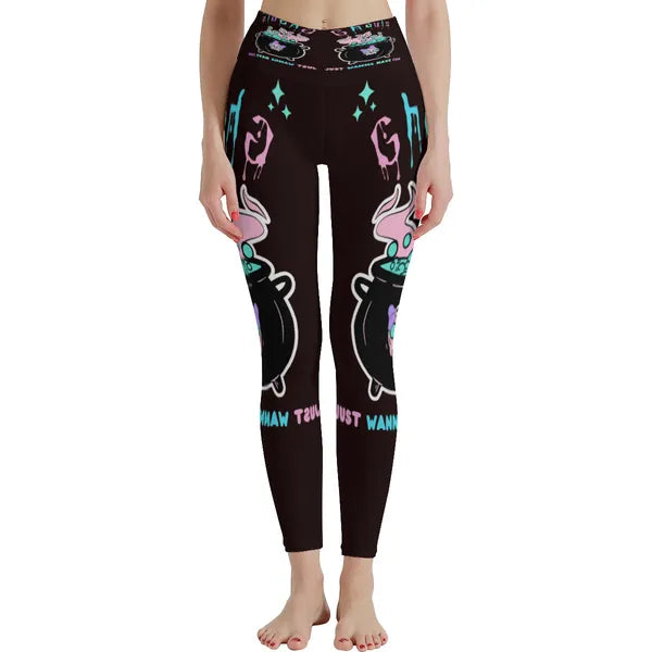 Ghouls Just Wanna Have Fun Halloween Yoga Pants- IN BLACK,Yoga Pants,The Gift Dimension